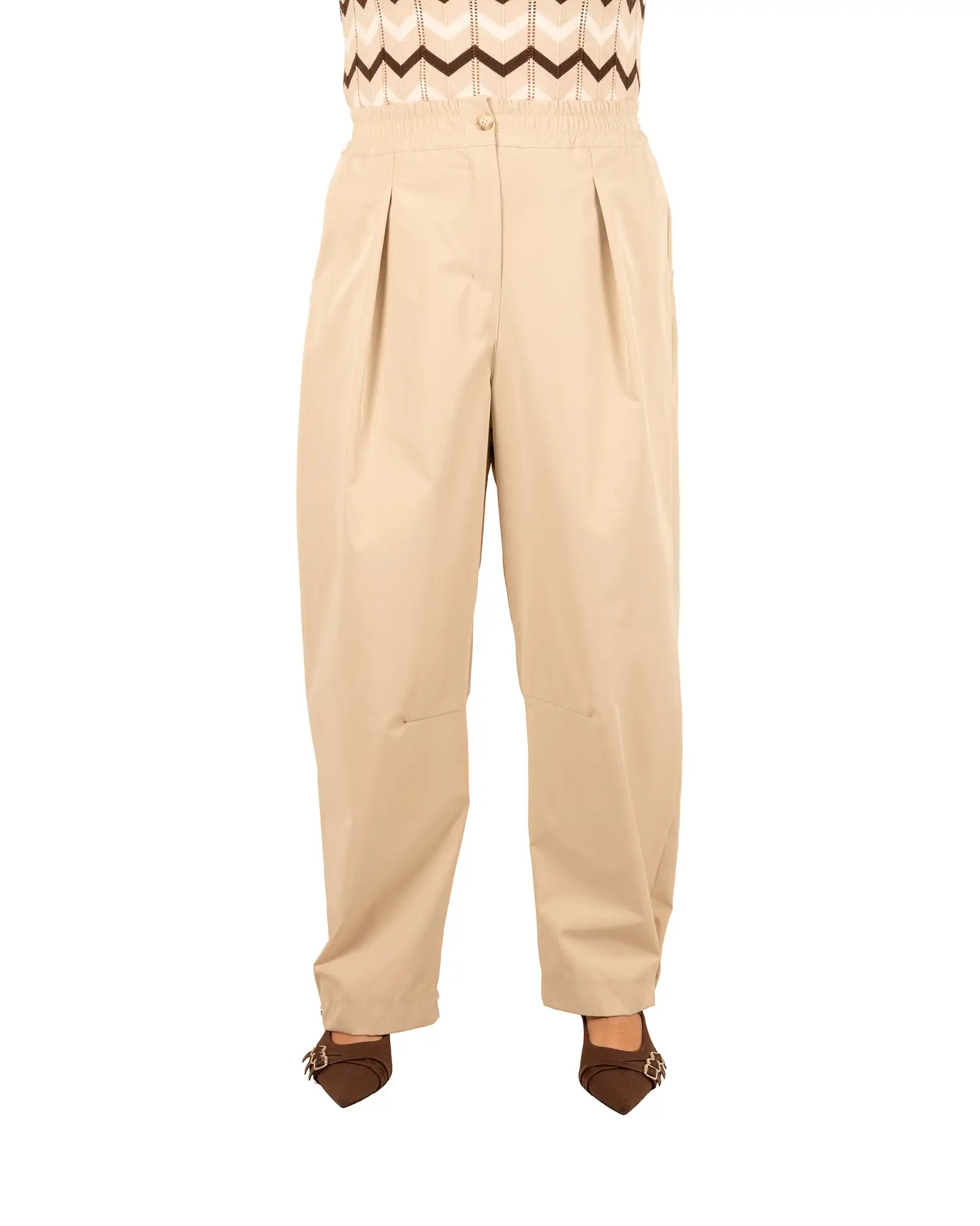 Lichtbeige broek van Chastar - Afbeelding 6