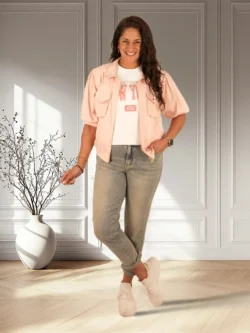 Dirty wash high waist mom jeans van Hello Miss