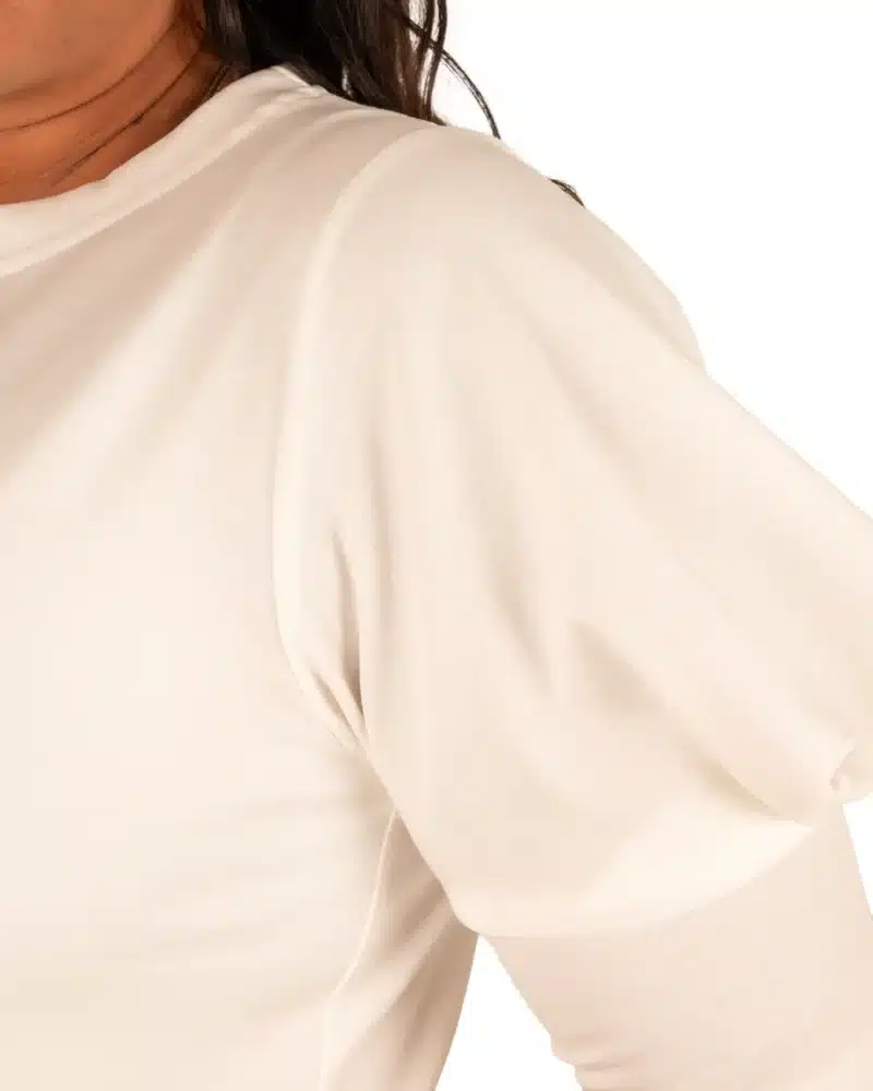 Off-white shirt met gepofte mouw van El-Vita - Afbeelding 5