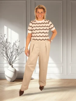 Lichtbeige broek van Chastar