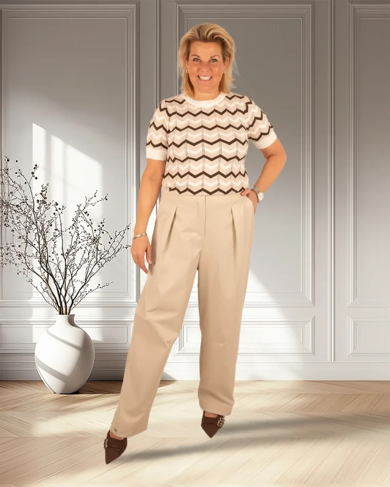 Lichtbeige broek van Chastar