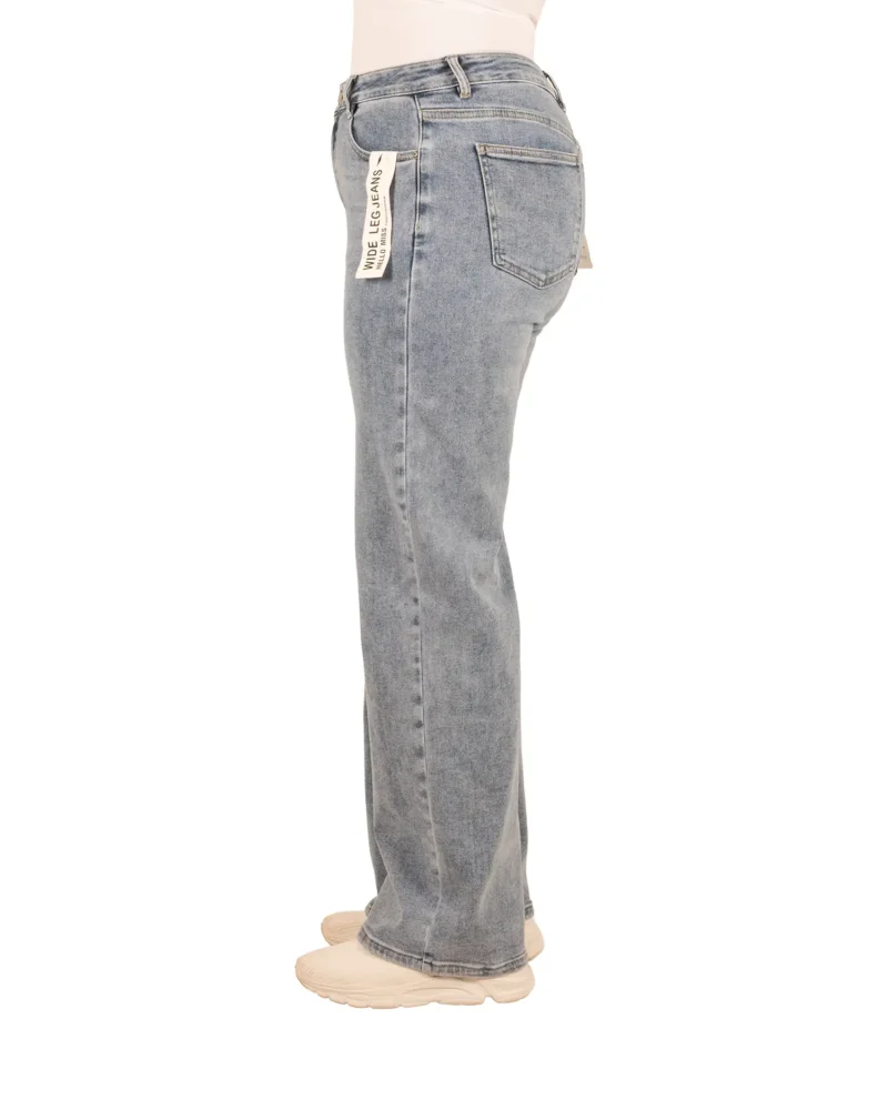 Mid blue wide leg  jeans van Hello Miss - Afbeelding 3