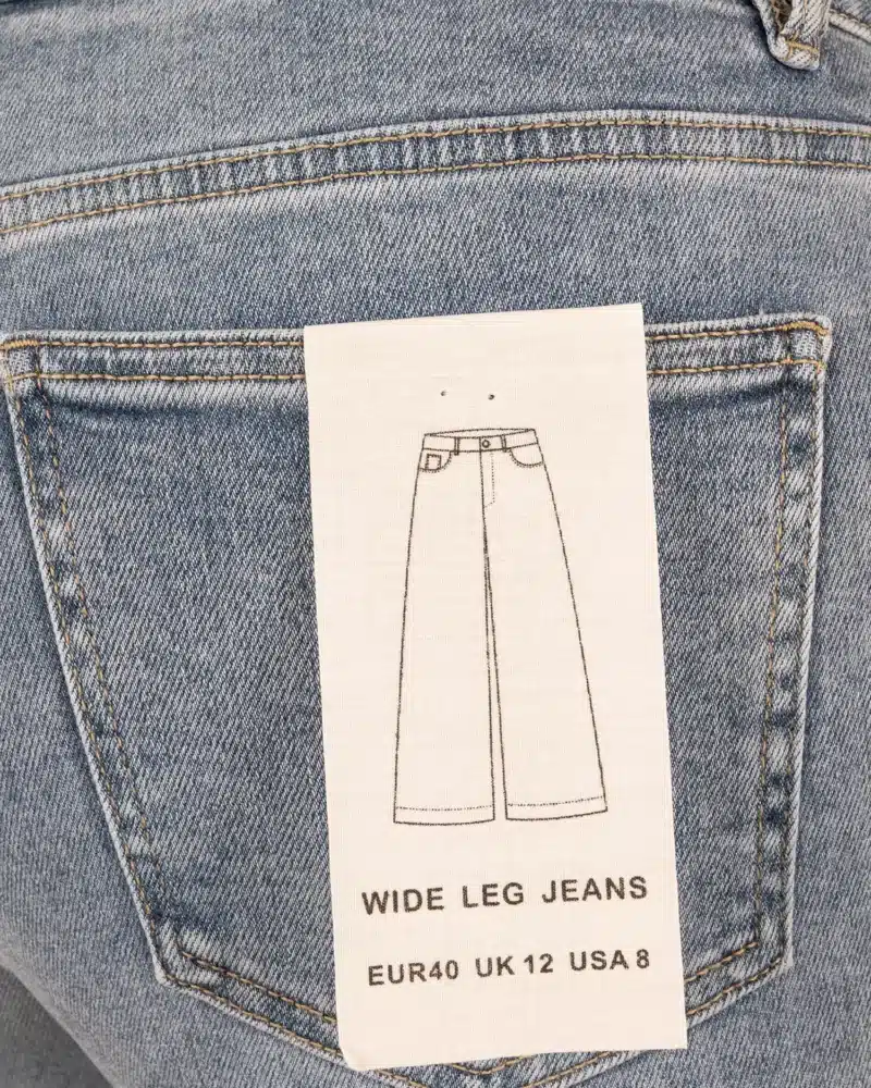 Mid blue wide leg  jeans van Hello Miss - Afbeelding 6