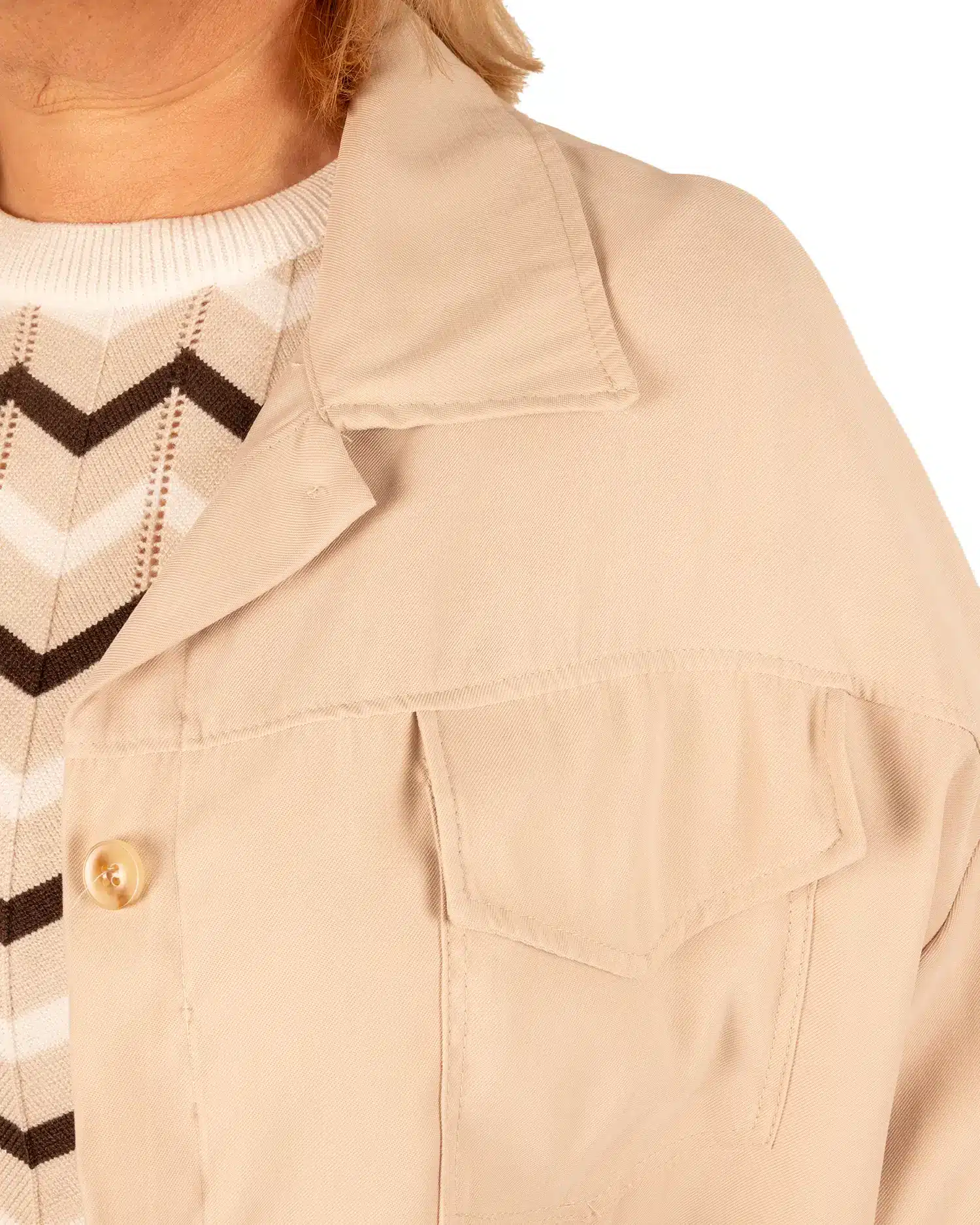Beige jasje van Barcode - Afbeelding 4