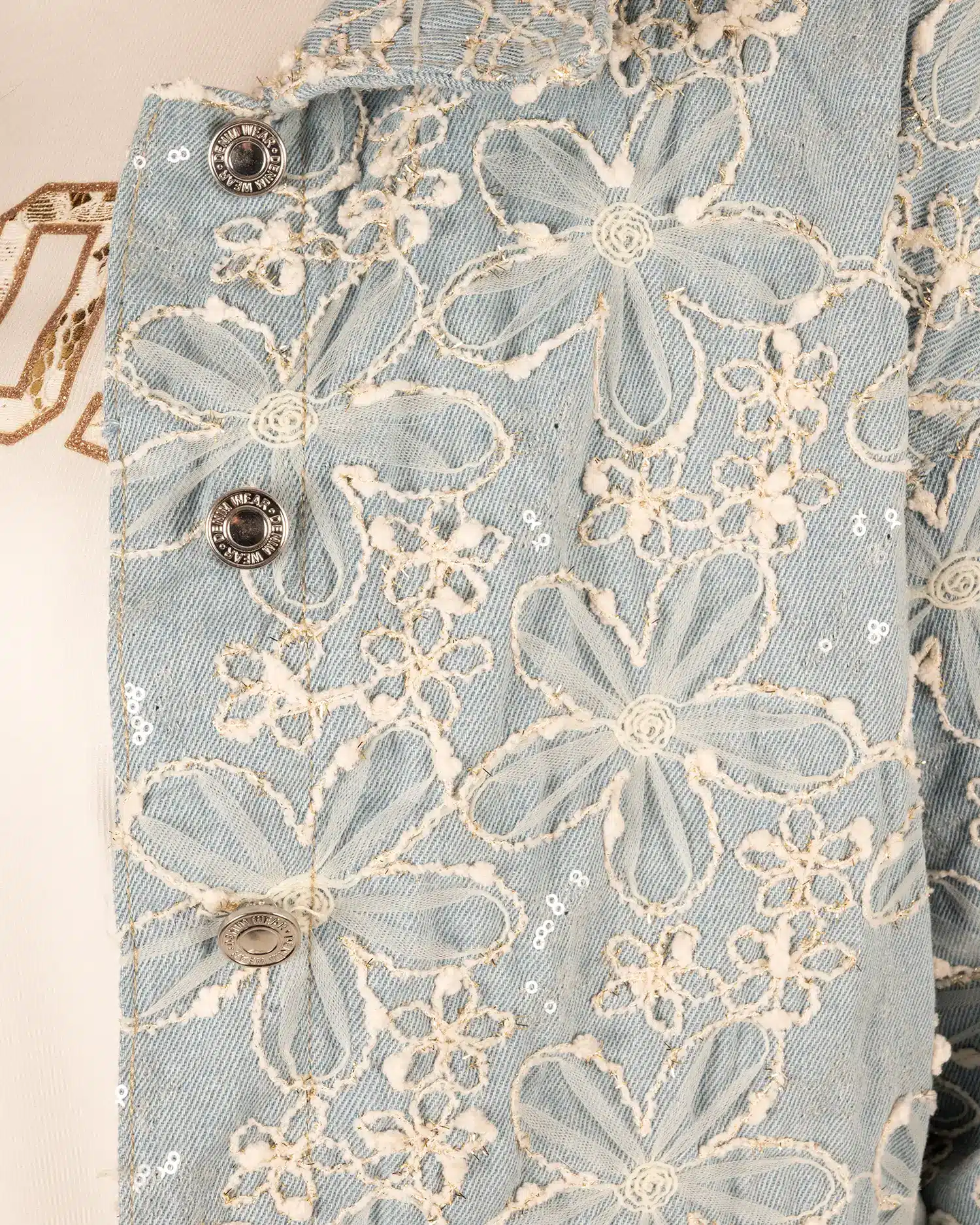 Jeans bomberjack flowers van Goodies - Afbeelding 4