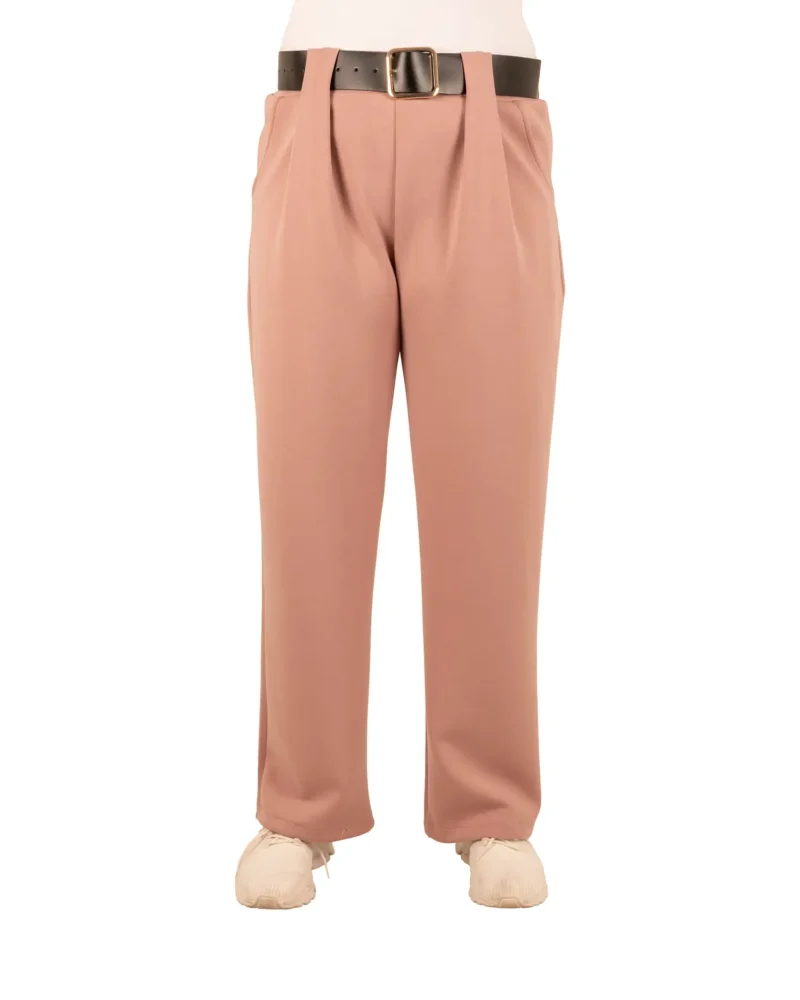 Oudroze jogpantalon met riem van El-Vita - Afbeelding 3