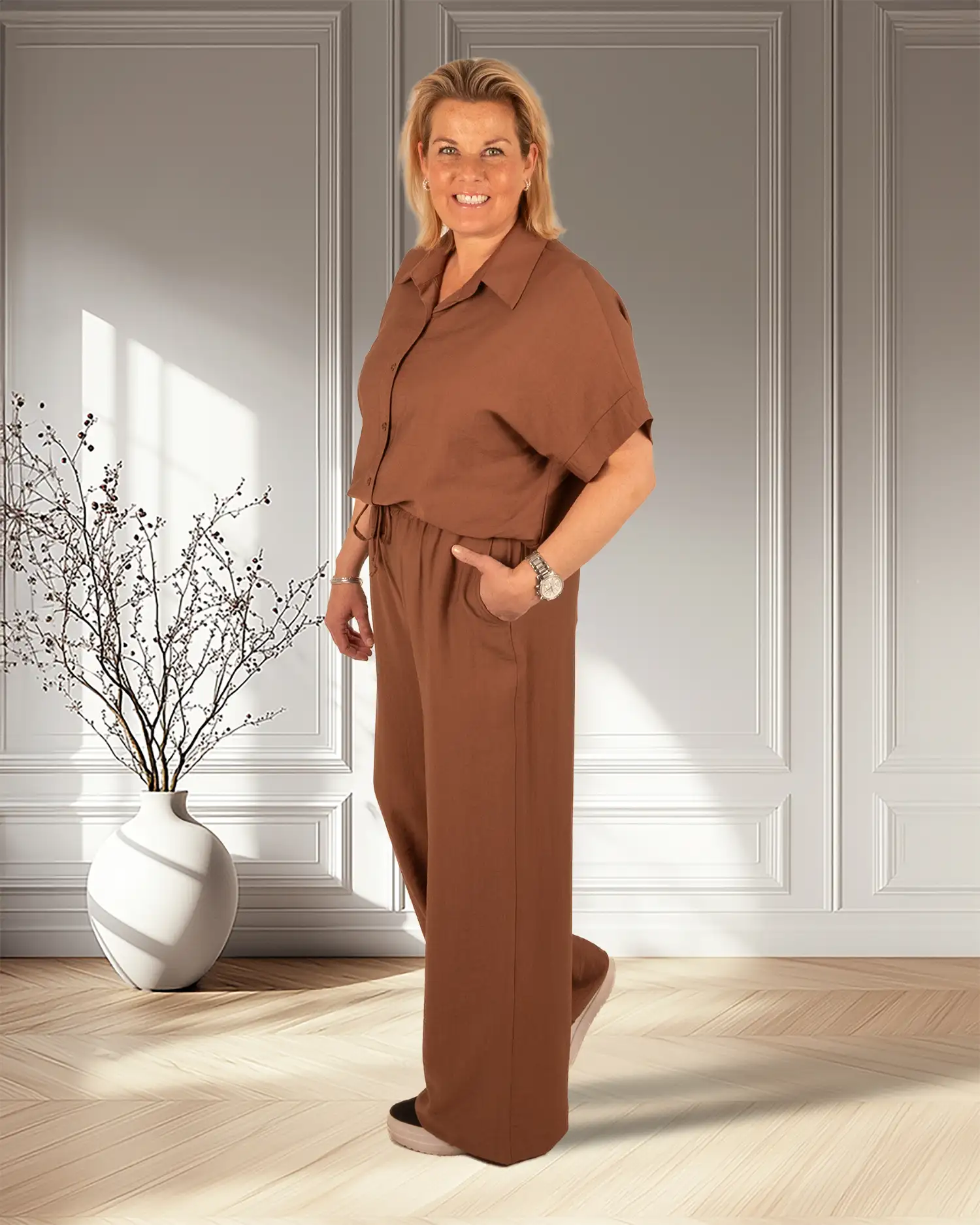Bruine broek van Perla Nera - Afbeelding 2