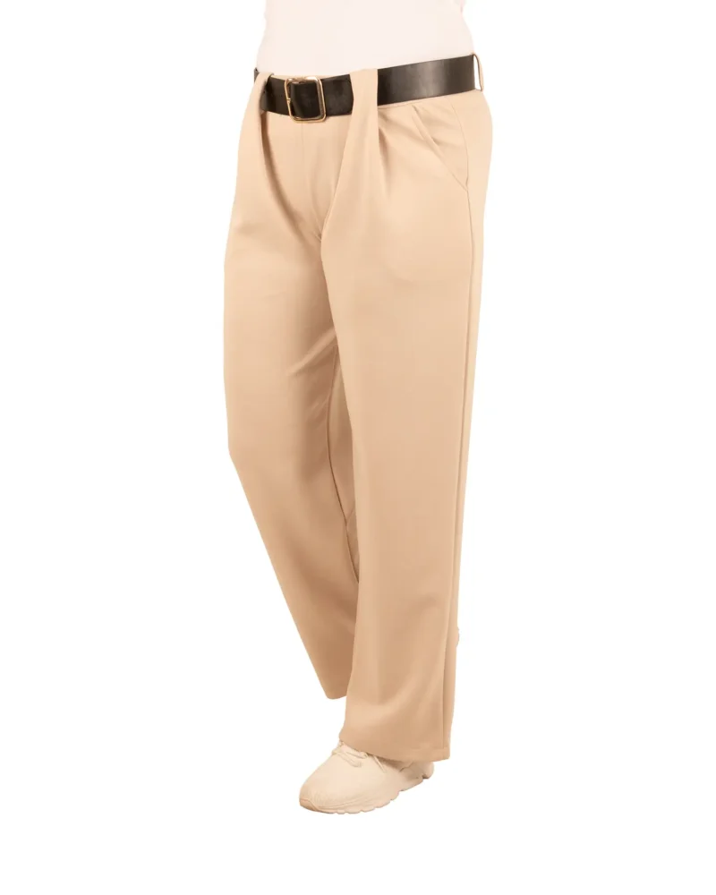 Beige jogpantalon met riem van El-Vita - Afbeelding 2