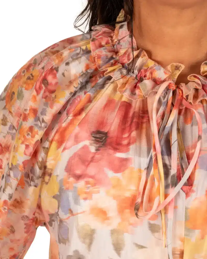 Roze bloemenprint blouse van El-Vita - Afbeelding 5