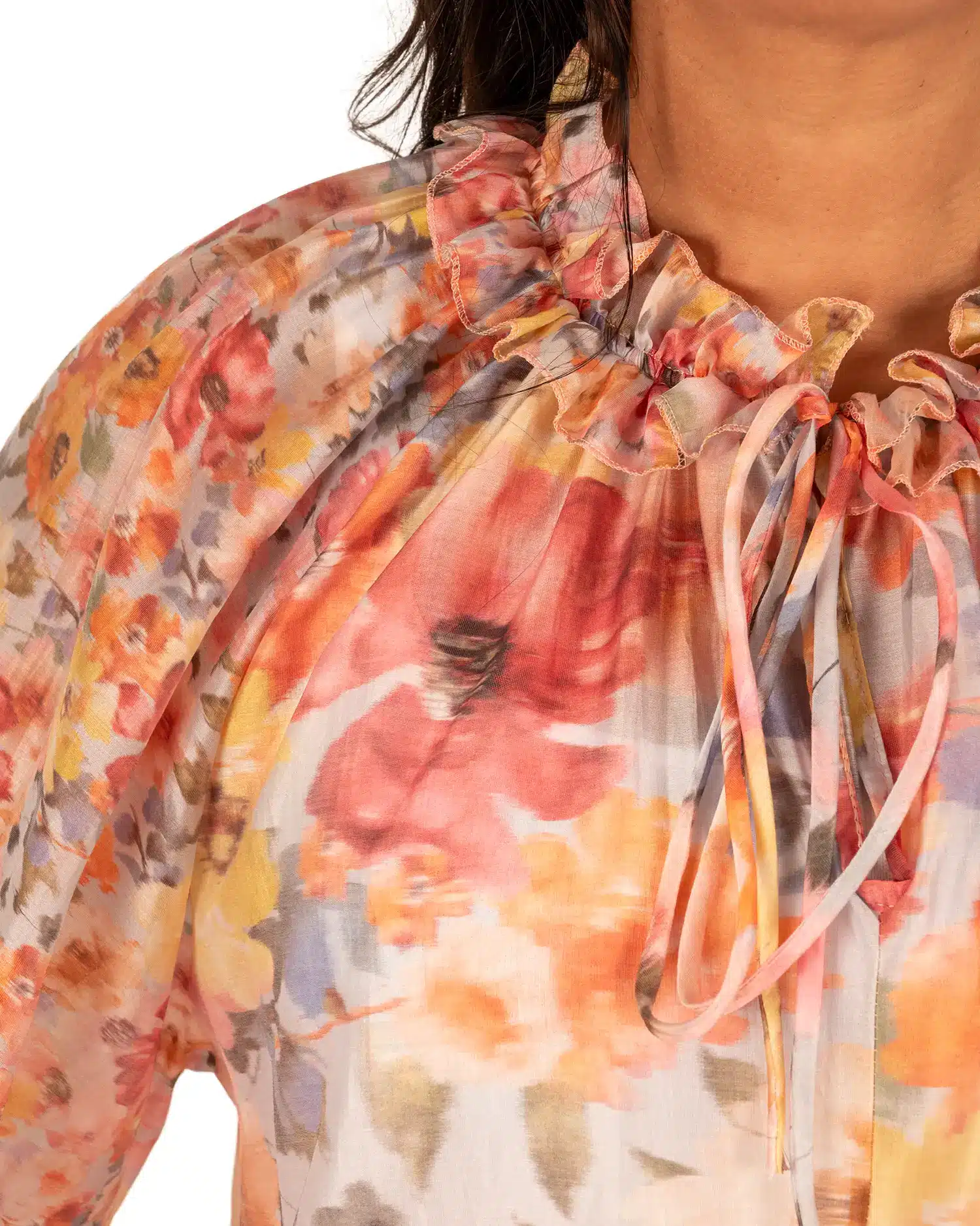 Roze bloemenprint blouse van El-Vita - Afbeelding 5