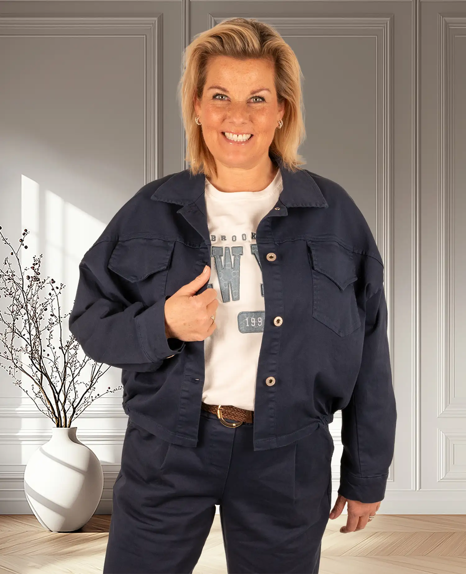 Donkerblauw jasje van Chastar - Afbeelding 4