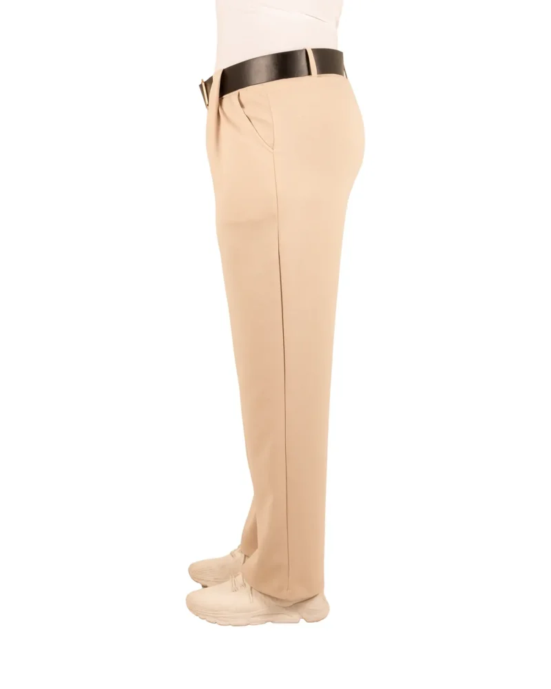 Beige jogpantalon met riem van El-Vita - Afbeelding 3