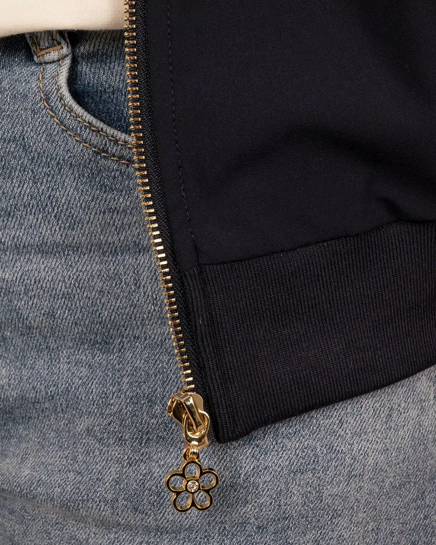 Donkerblauwe bomberjack korte mouw van Triple Nine - Afbeelding 5