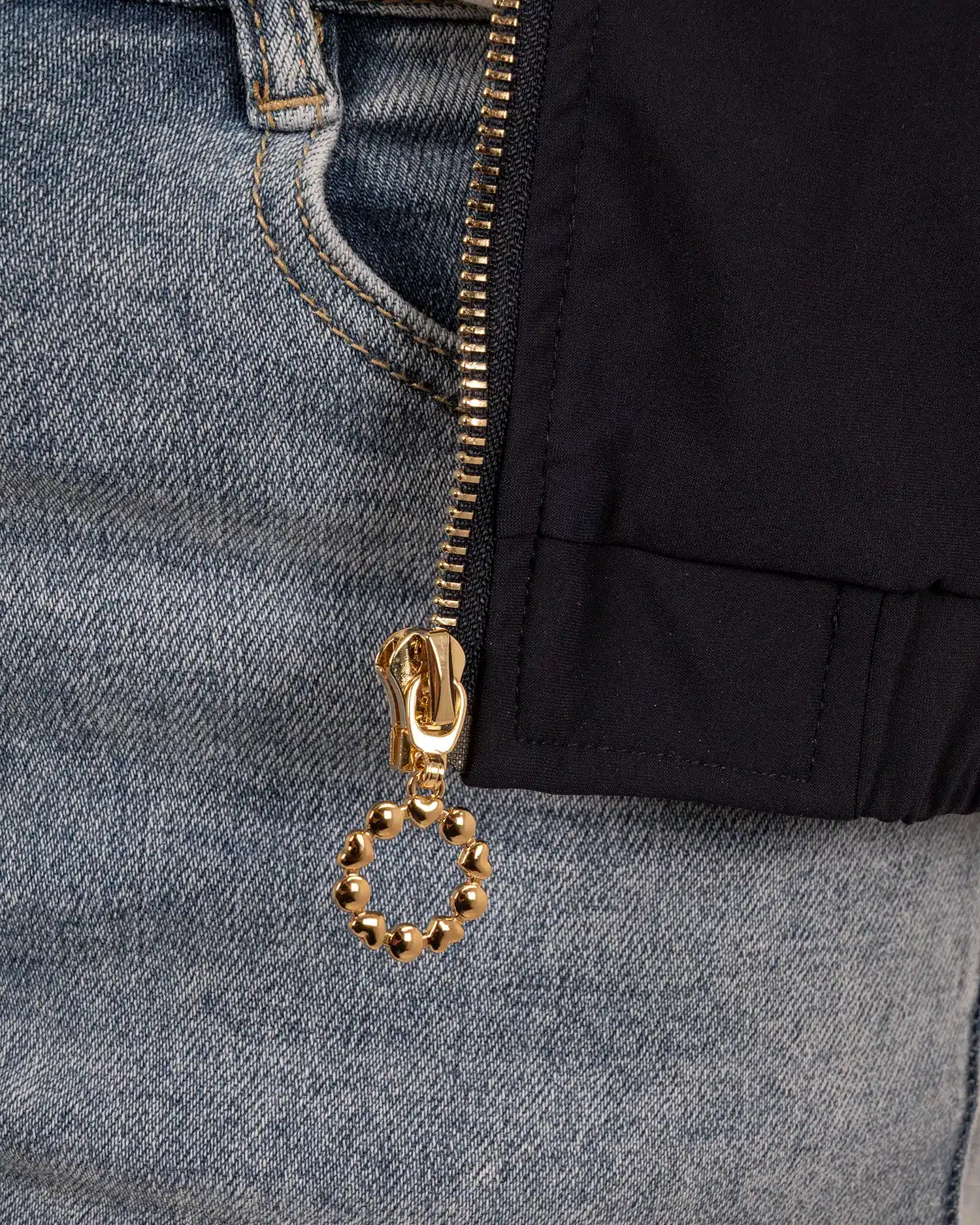 Donkerblauwe bomberjack kant van Triple Nine - Afbeelding 5