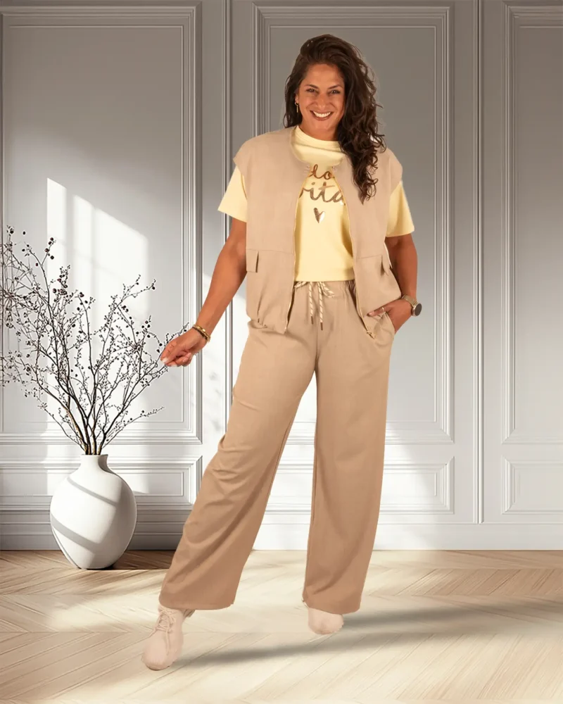 Beige bodywarmer van Chastar - Afbeelding 2