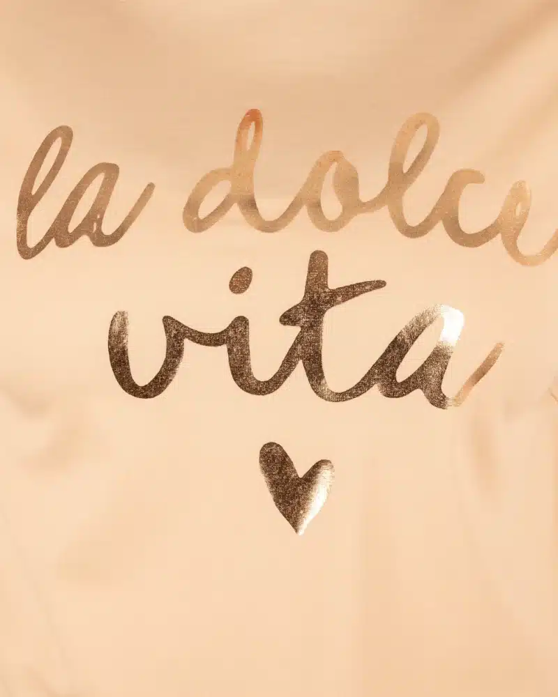 Beige shirt "La Dolce Vita" van Gemma Ricceri - Afbeelding 4