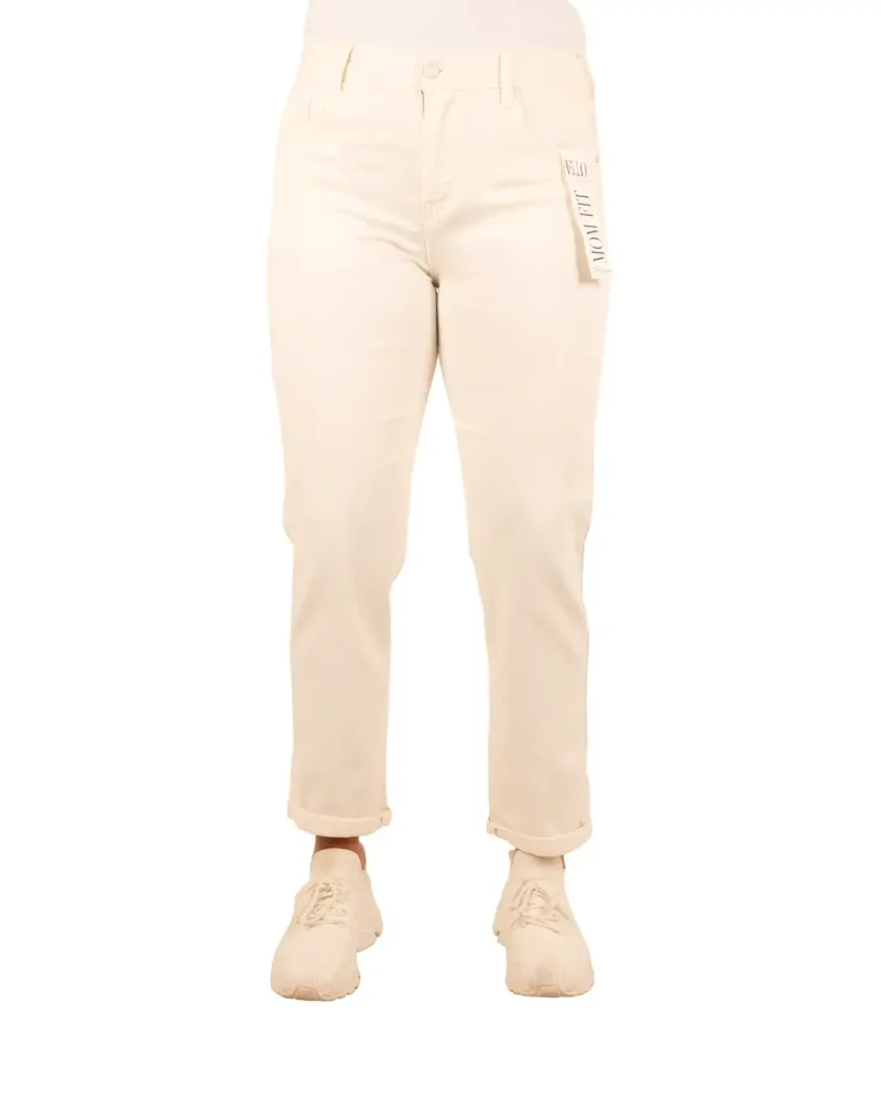 Off-white high waist mom jeans van Hello Miss - Afbeelding 3