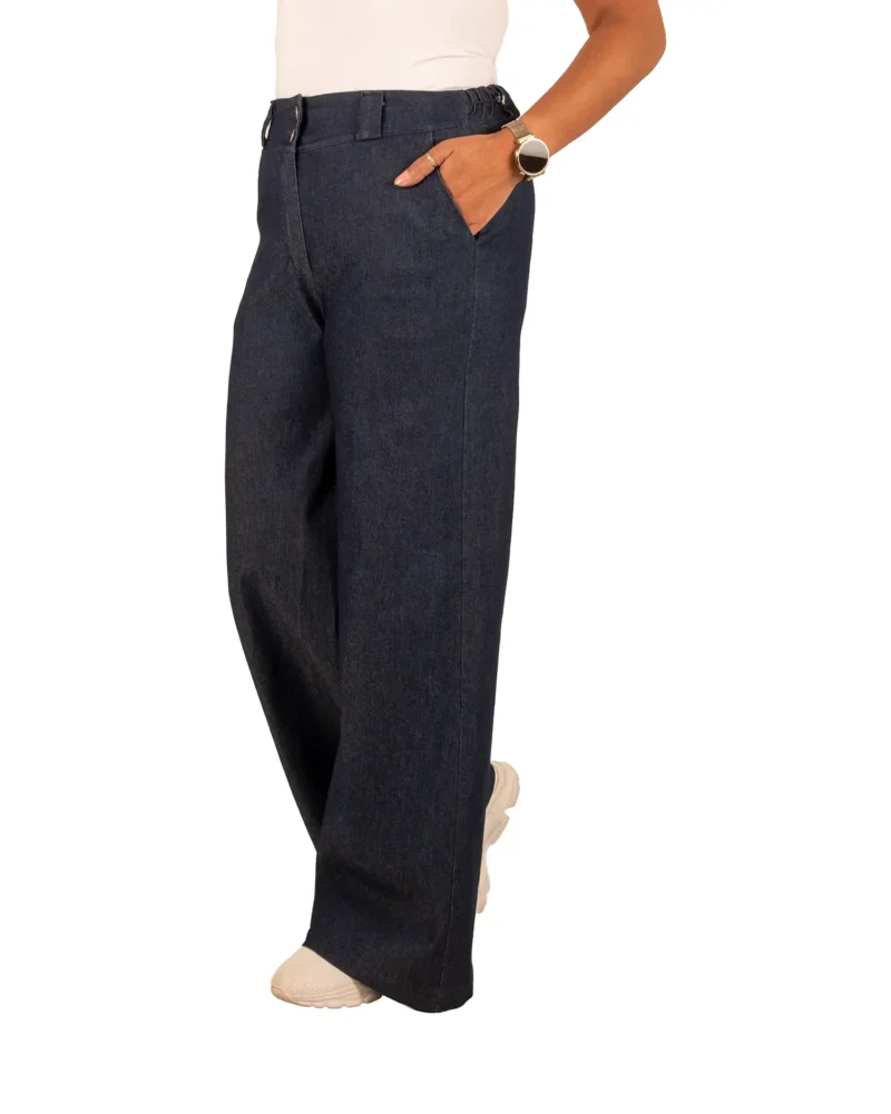 Donkerblauwe jeans pantalon van Chastar - Afbeelding 2