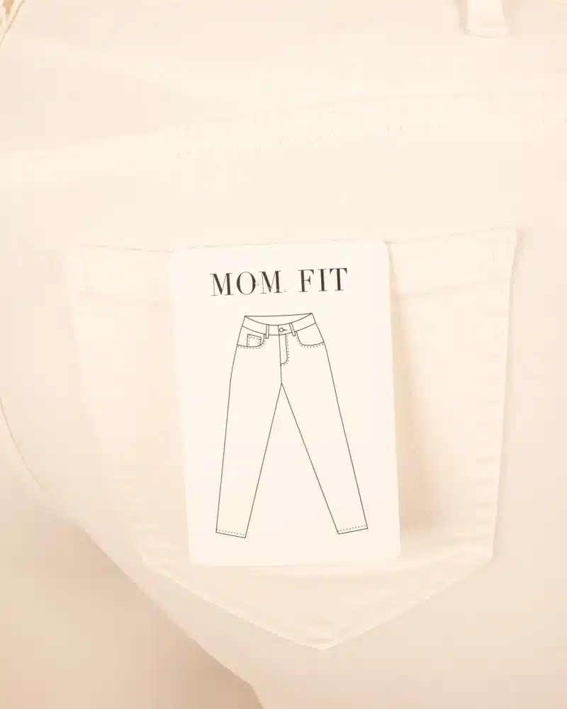 Off-white high waist mom jeans van Hello Miss - Afbeelding 5