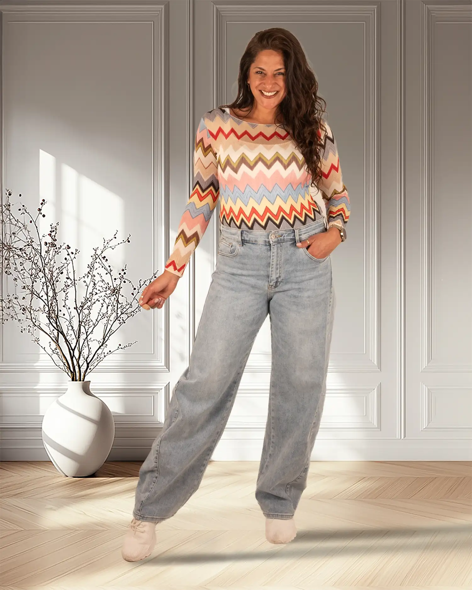 Kleurig shirt zig-zag van Forza - Afbeelding 5