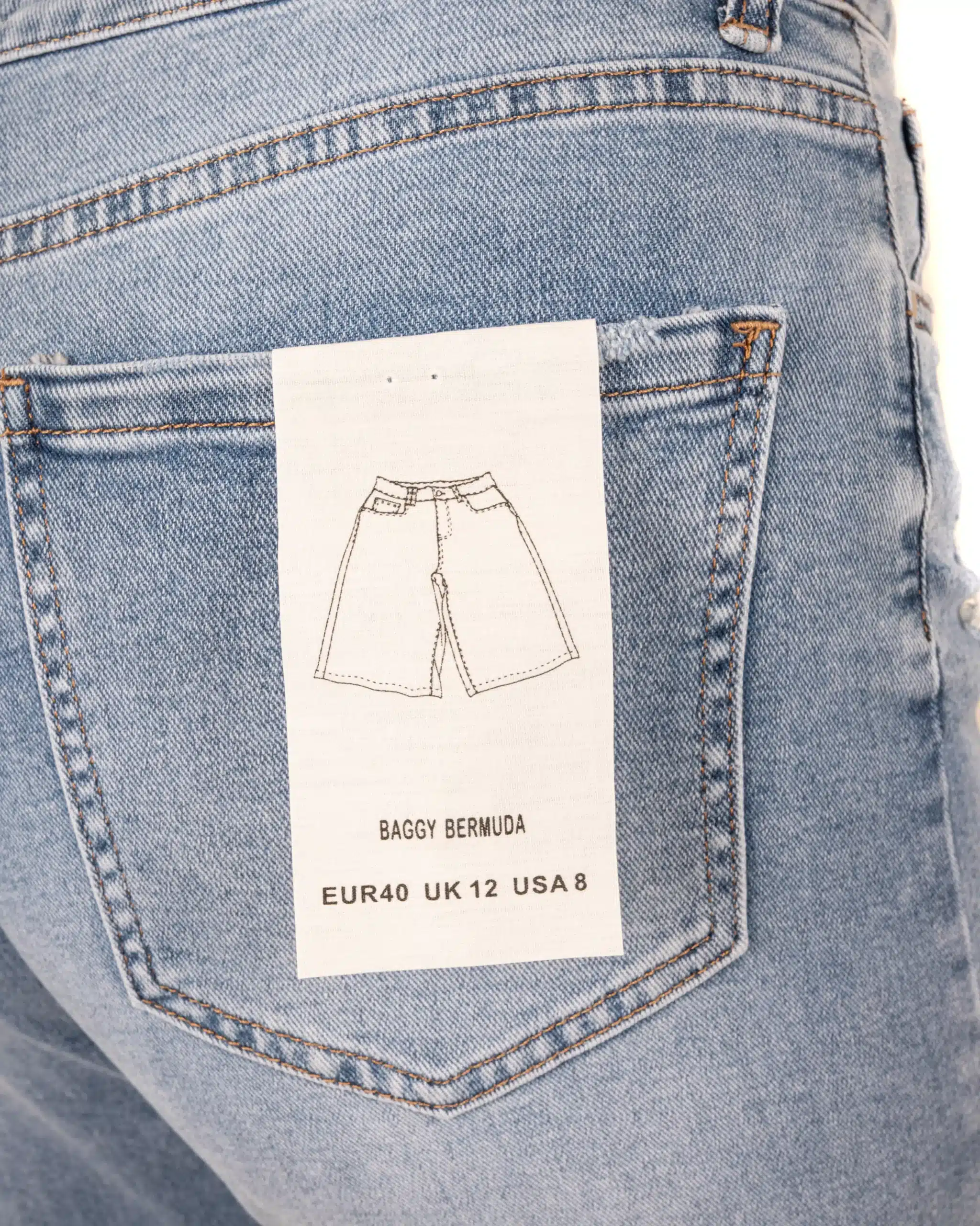 Blue destroyed baggy bermuda van Hello Miss - Afbeelding 5