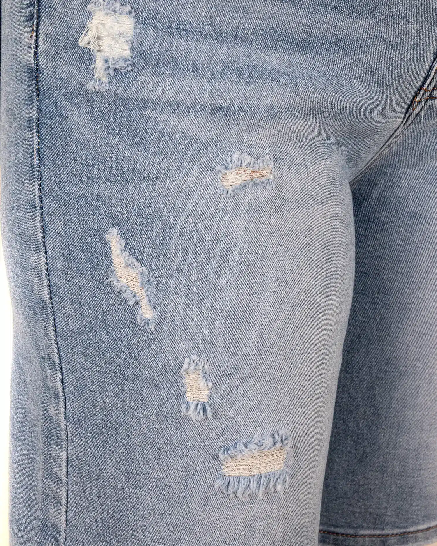 Blue destroyed baggy bermuda van Hello Miss - Afbeelding 6