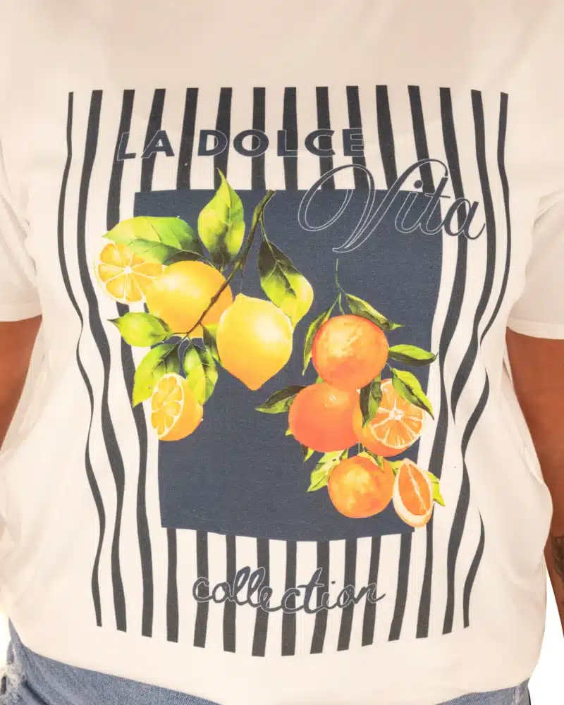Off-white shirt fruit blauw van Gemma Ricceri - Afbeelding 4