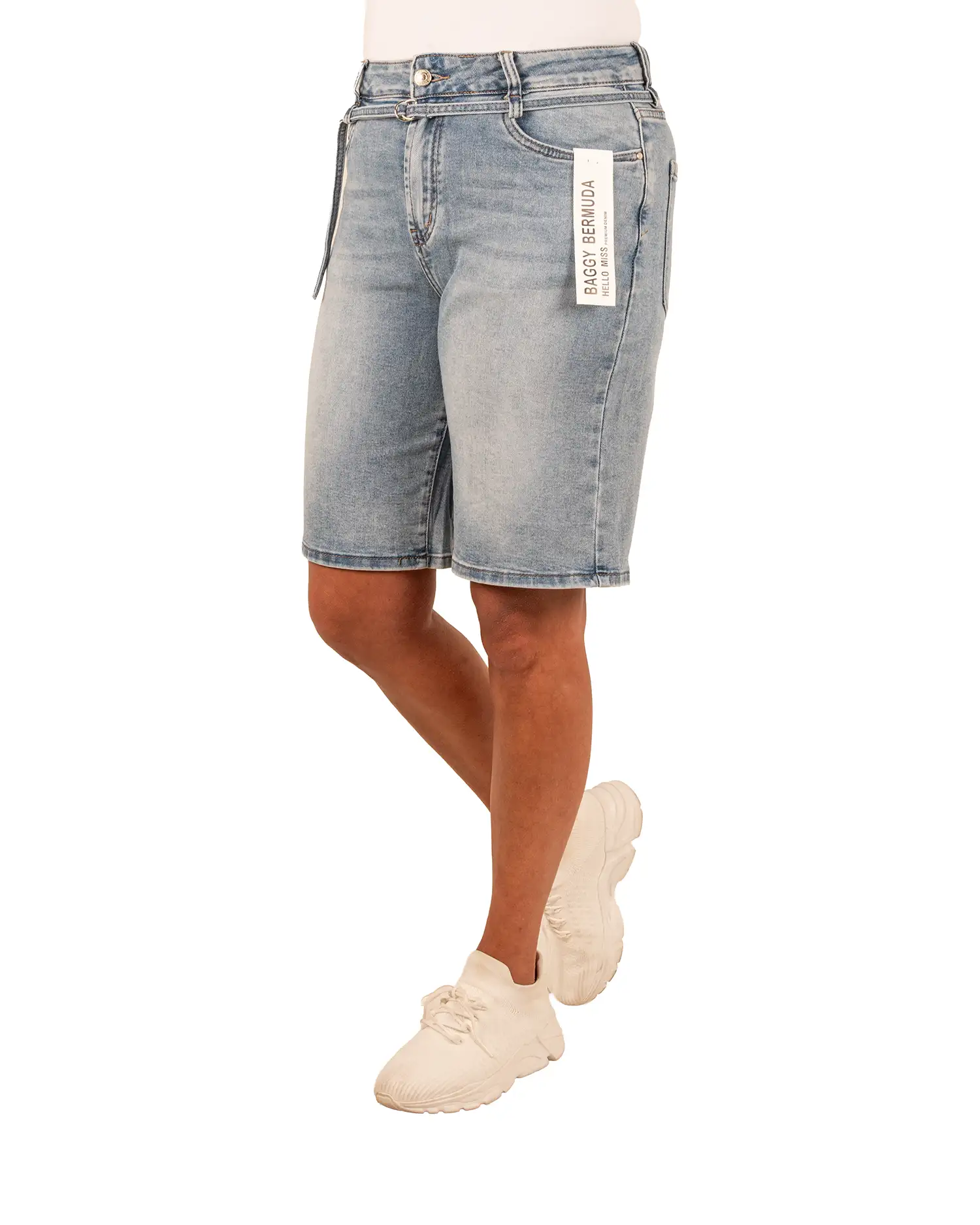 Blue baggy bermuda van Hello Miss - Afbeelding 2