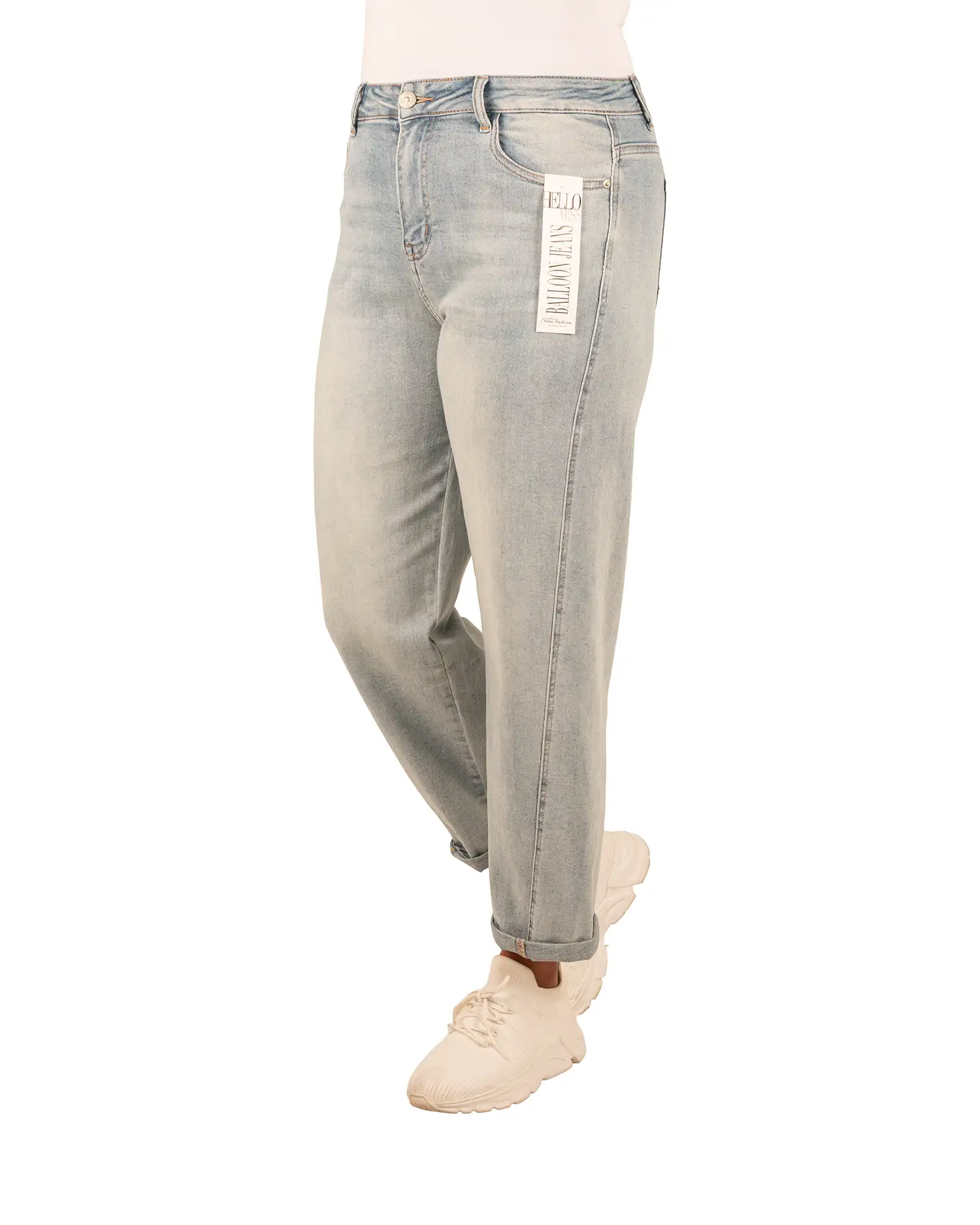 Light blue balloon jeans van Hello Miss - Afbeelding 2