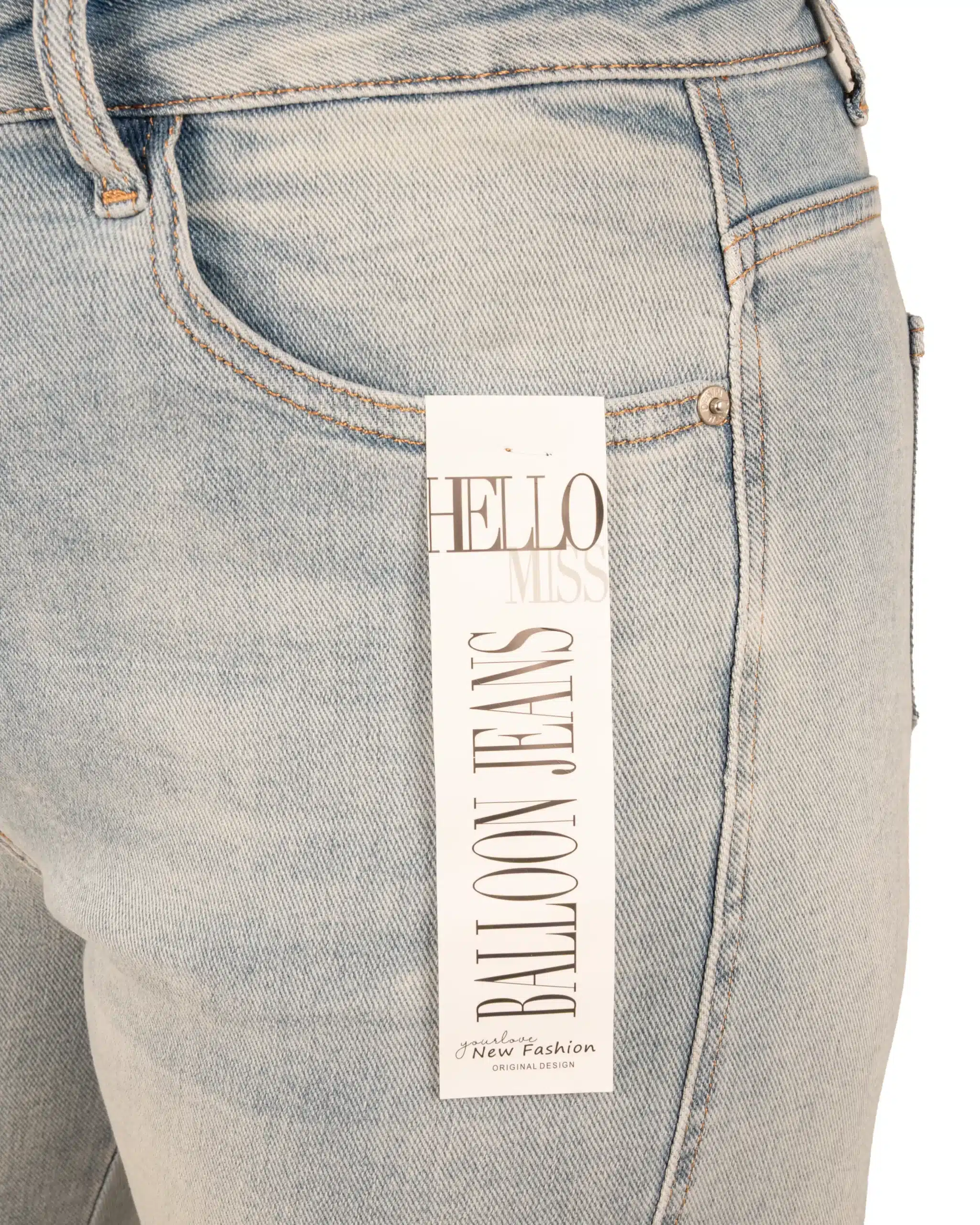 Light blue balloon jeans van Hello Miss - Afbeelding 6