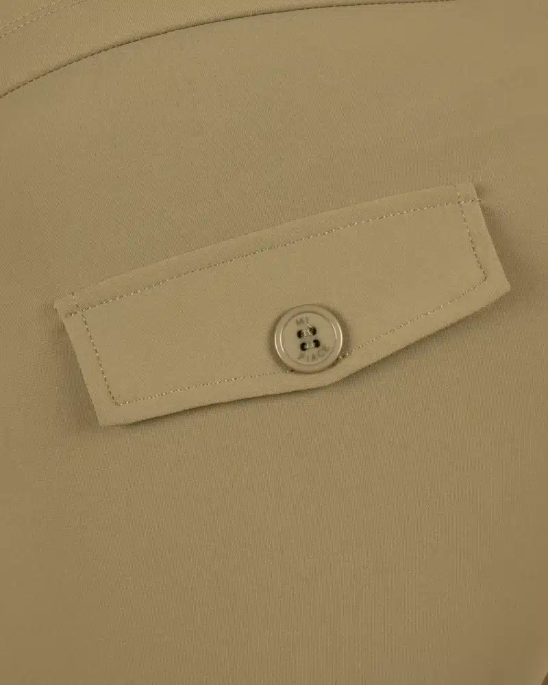 Olive green travelstof pantalon met rechte pijp van Mi Piace - Afbeelding 6