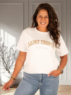 Off-white shirt goud "Saint Tropez" van Gemma Ricceri