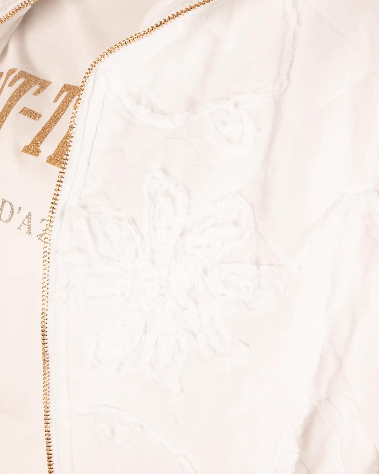 Witte gewatteerde bomberjack van Gemma Ricceri - Afbeelding 4