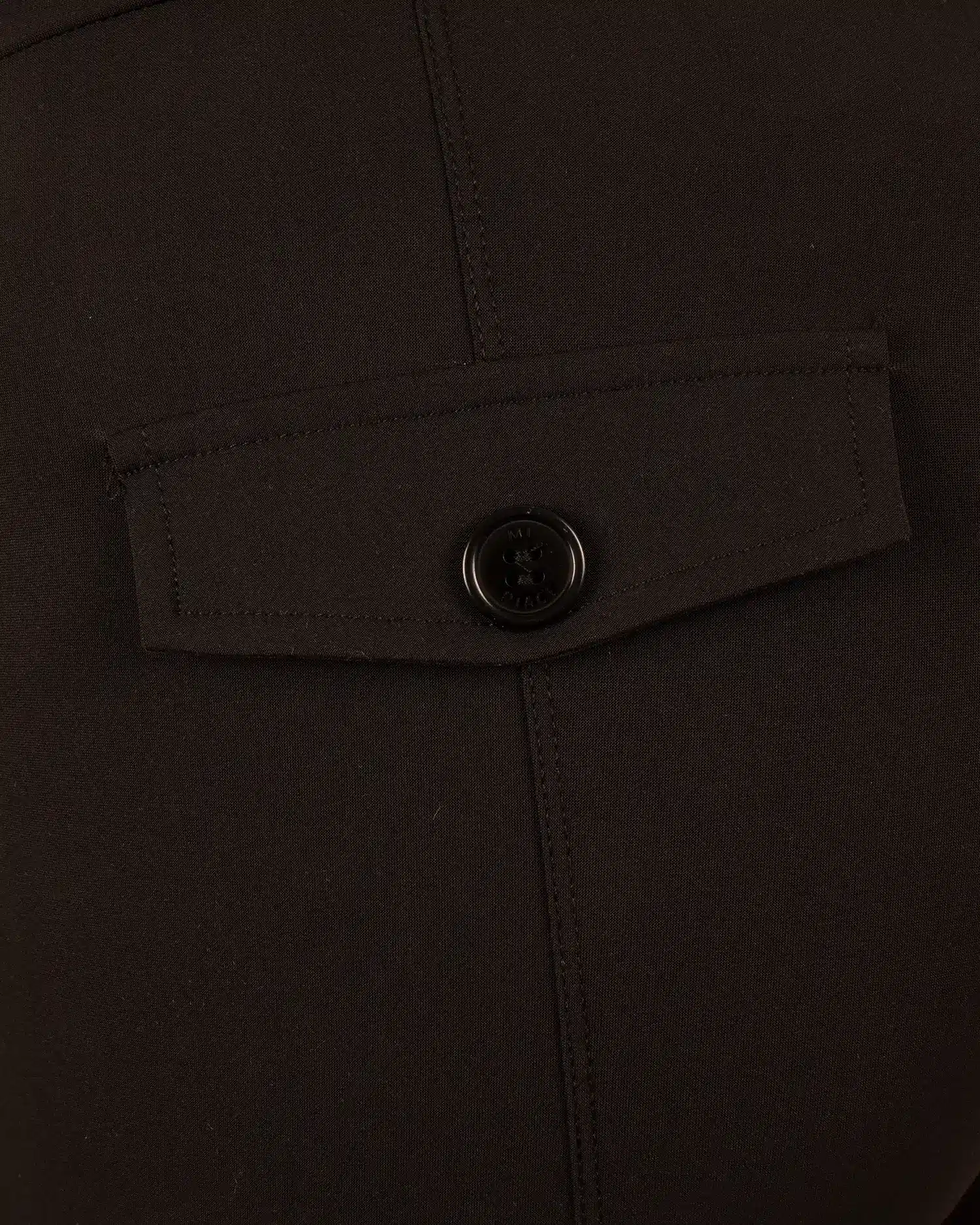 Zwarte travelstof capribroek met splitje van Mi Piace - Afbeelding 6