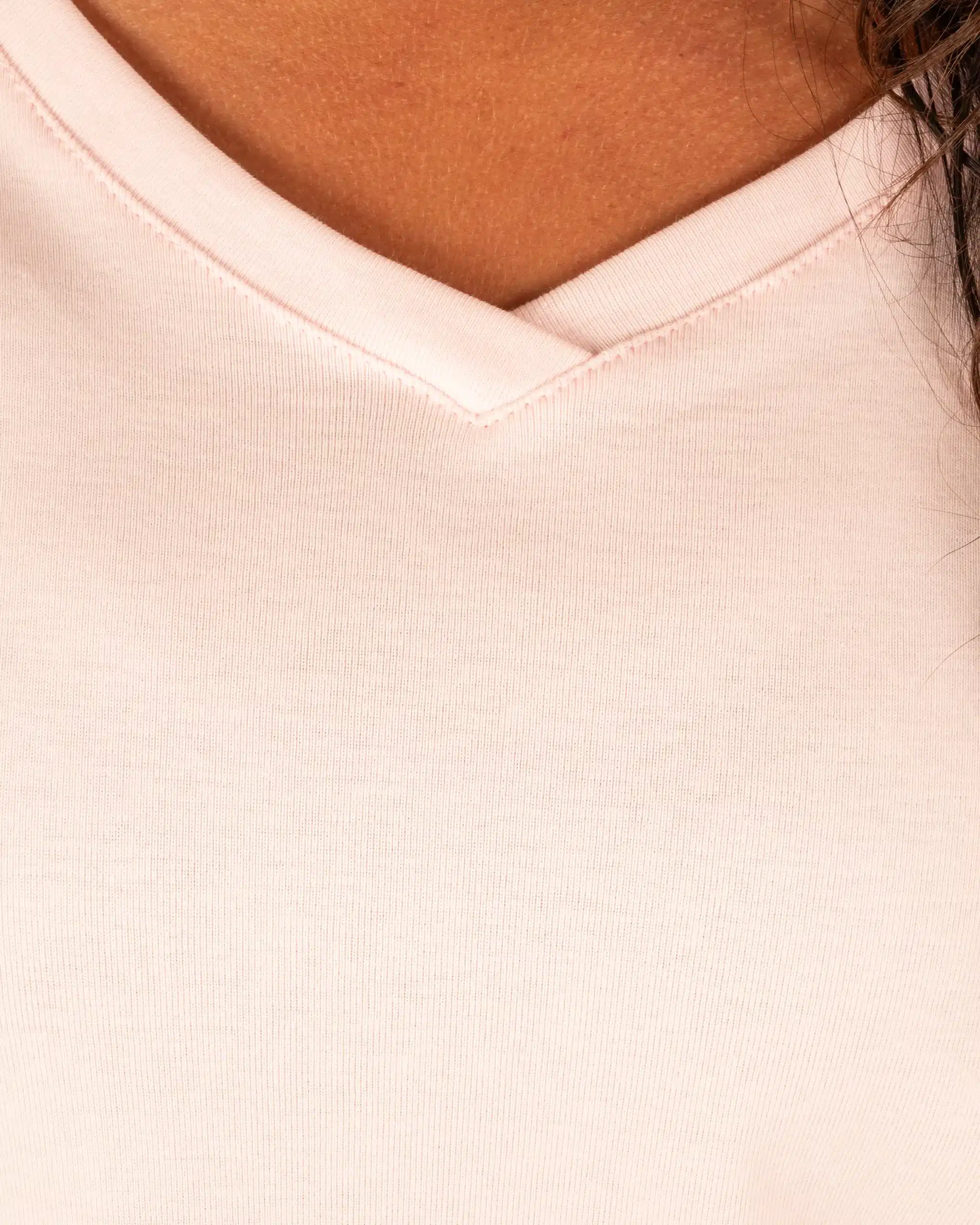 Lichtroze basis shirt V-hals van Gemma Ricceri - Afbeelding 5