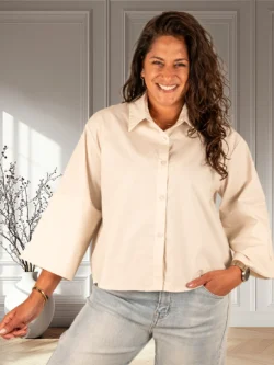 Beige blouse van BM Fashion