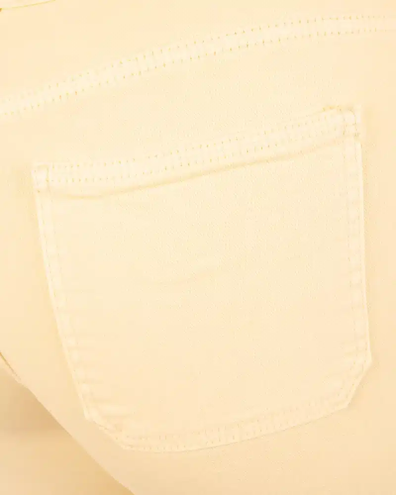 Lichtgele wide leg jeans met knopen van Folyrose - Afbeelding 6