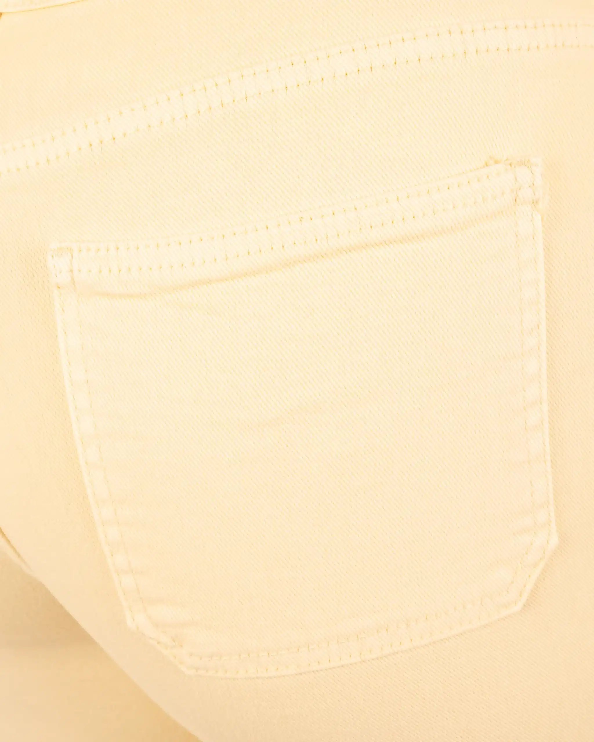 Lichtgele wide leg jeans met knopen van Folyrose - Afbeelding 6