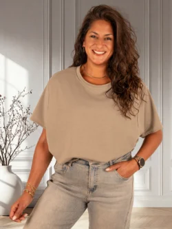 Taupe ballontop van New Collection