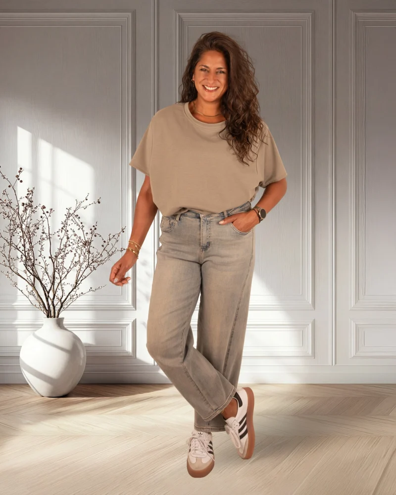 Taupe ballontop van New Collection - Afbeelding 2
