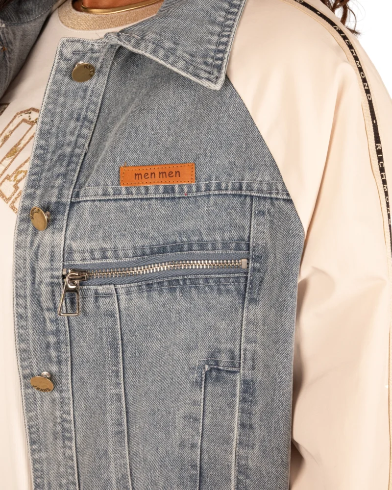 Jeans/beige bomberjack van Lucy-H Studio - Afbeelding 4