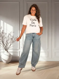 Light blue balloon jeans van Laulia