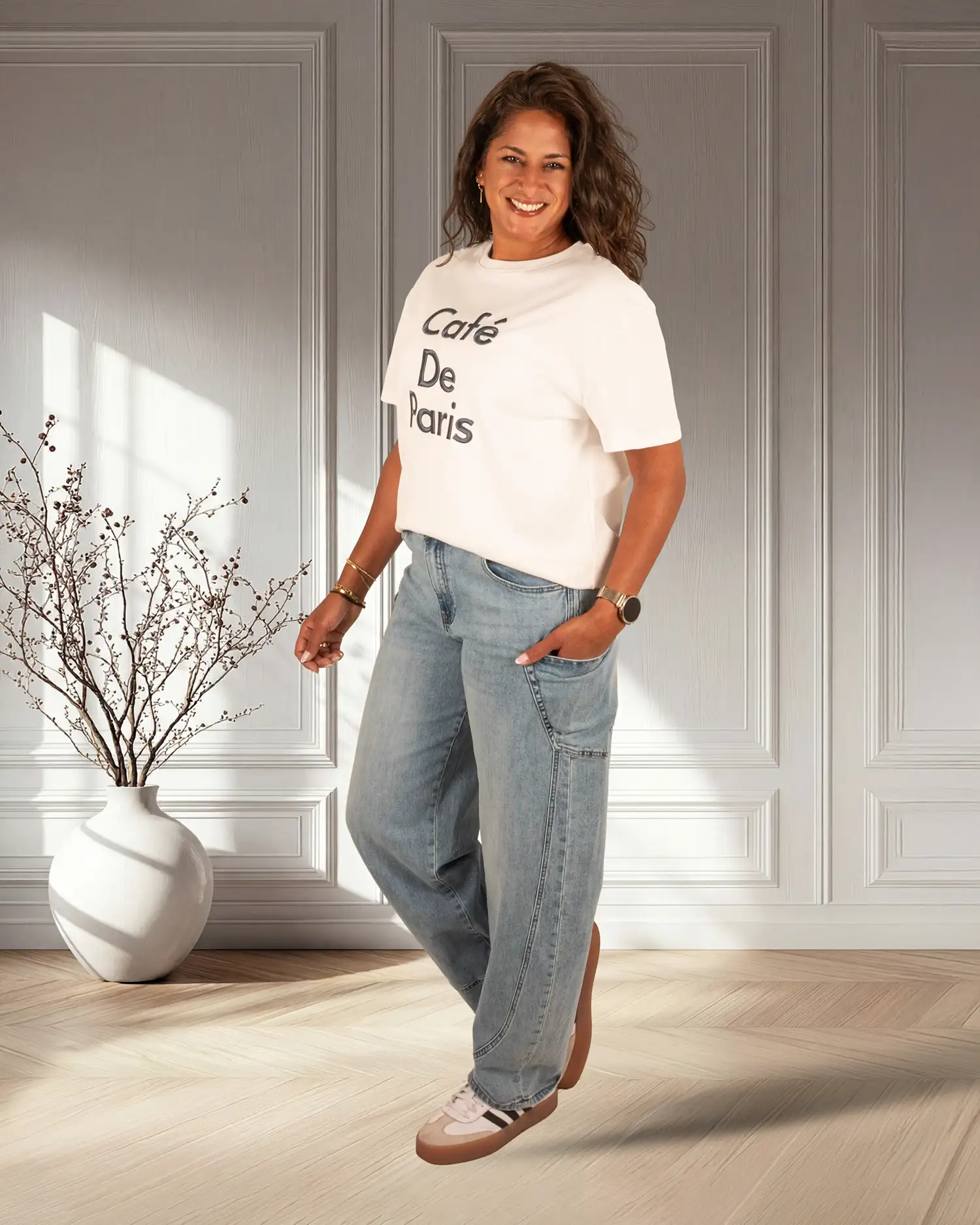 Light blue balloon jeans van Laulia - Afbeelding 2