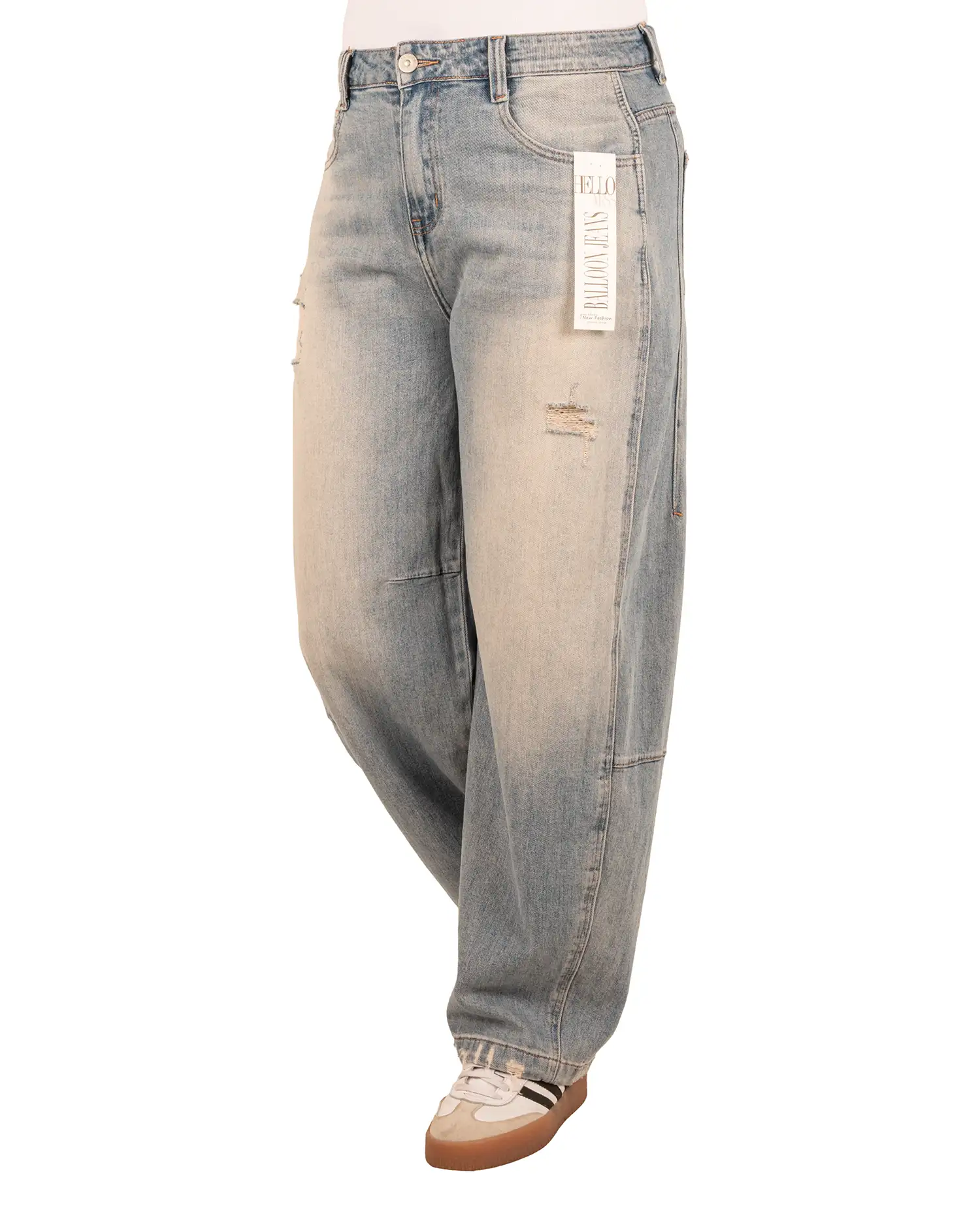 Light blue balloon jeans van Hello Miss - Afbeelding 2
