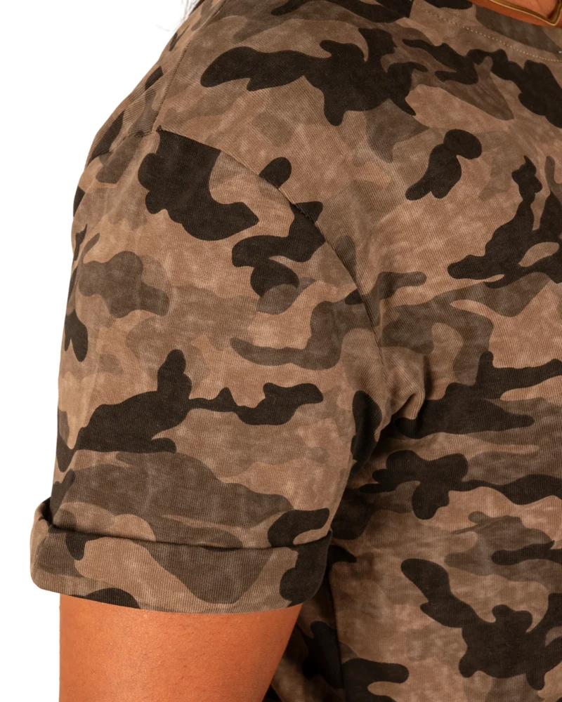 Camouflage print shirt van Drôle de  Copine - Afbeelding 4