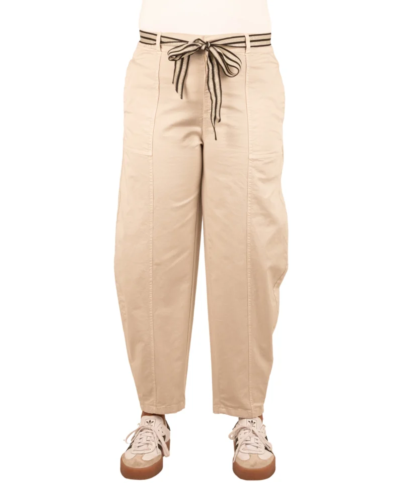 Donkerbeige barrel broek van Gemma Ricceri - Afbeelding 3