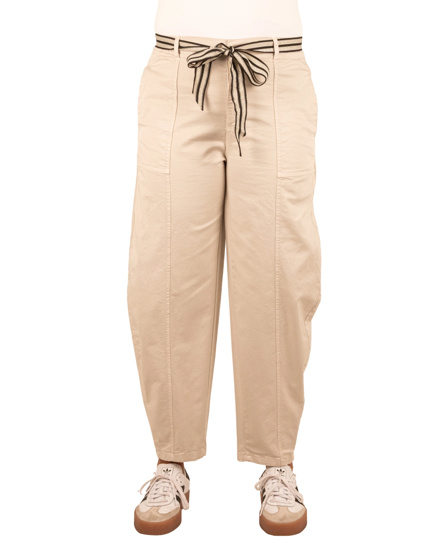 Donkerbeige barrel broek van Gemma Ricceri - Afbeelding 3