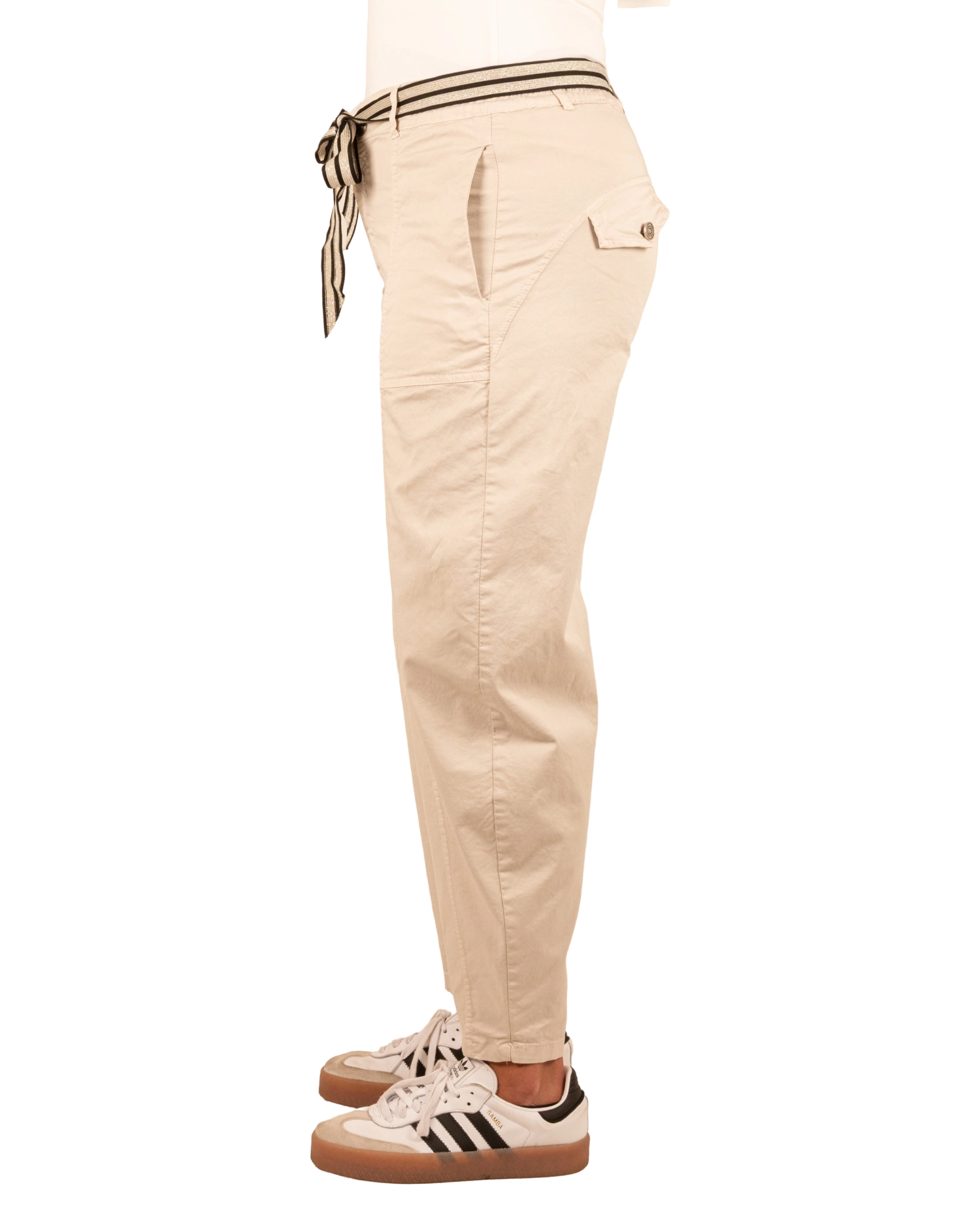 Donkerbeige barrel broek van Gemma Ricceri - Afbeelding 4