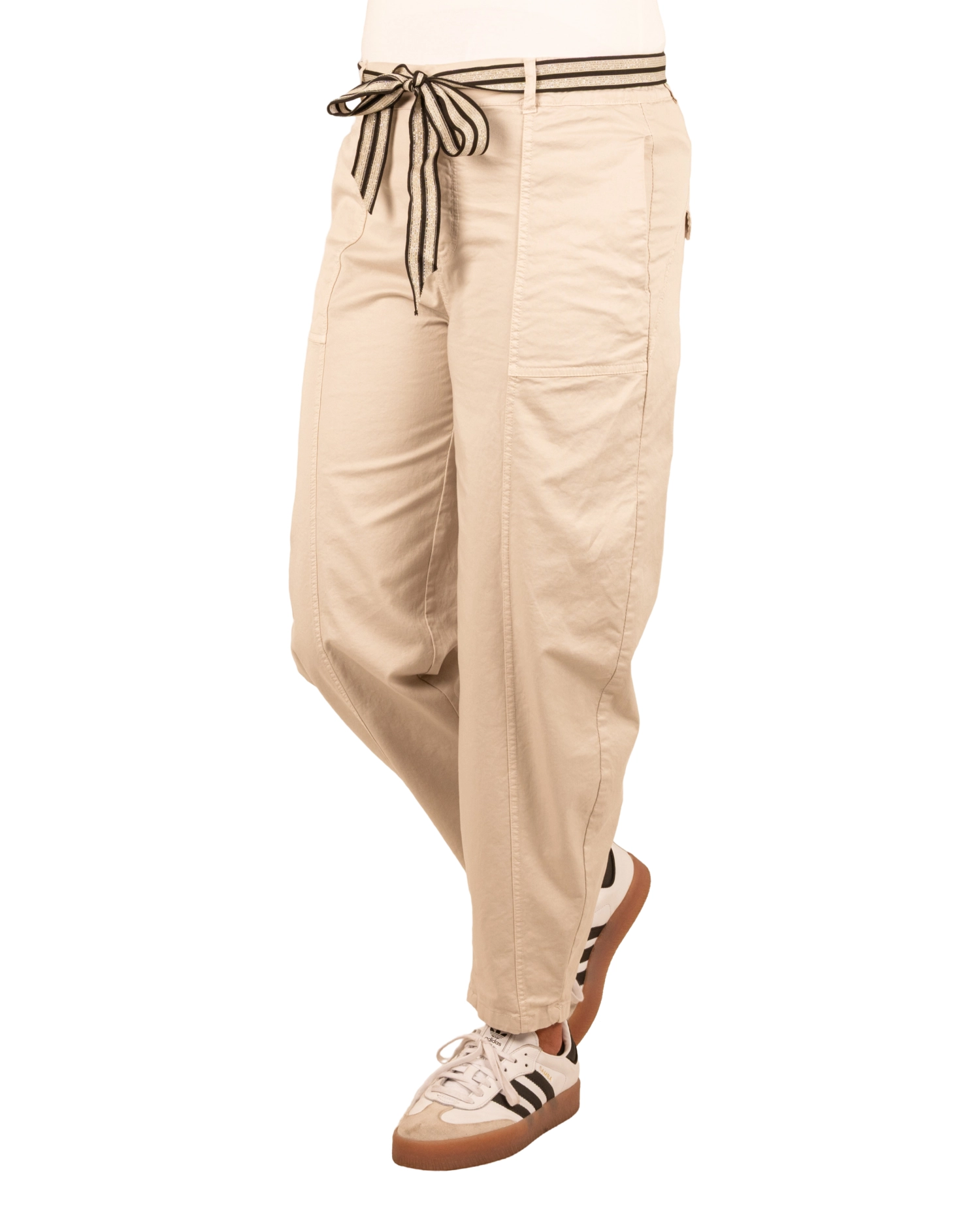 Donkerbeige barrel broek van Gemma Ricceri - Afbeelding 2