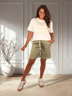 Groene silk look short van Gemma Ricceri